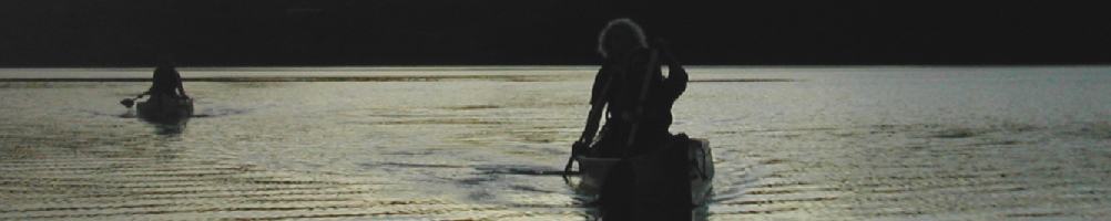 Canoeing at dusk